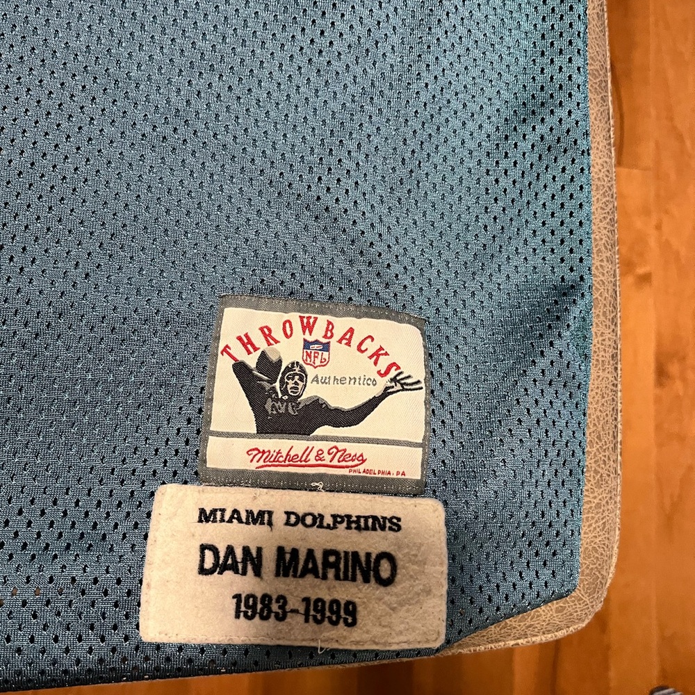 Dan Marino Teal Football Jersey with Number 13 a vintage jersey - Picture 4 of 14